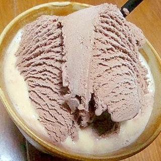 カルーア豆乳＆マッコリのチョコフロート